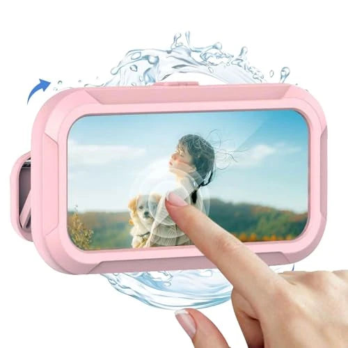 Pink Waterproof Shower Phone Holder